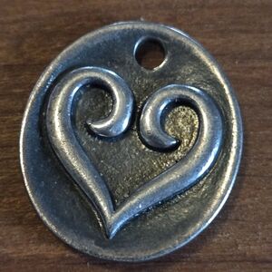 James Avery Silver Swirl Heart Pendant
